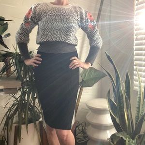 Anthropologie floral sweater